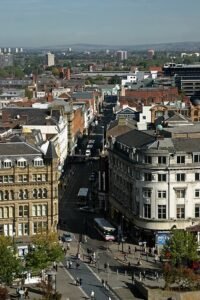 Street art and independent shops in Manchester Northern Quarter