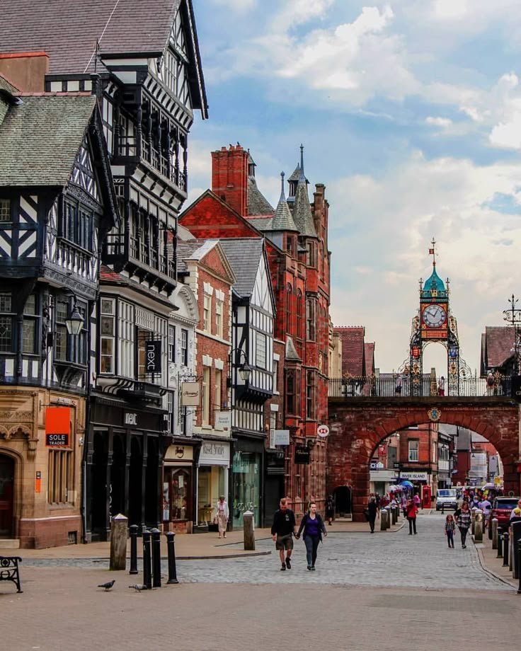 Chester city walls Roman ancient fortifications with cathedral and River Dee panoramic views on a day trip from Manchester
