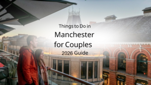 Couple enjoying a romantic day out in Manchester with scenic walks, museums, canals, restaurants, and city attractions.