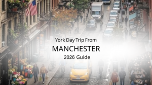 York Minster and historic city streets during a day trip from Manchester