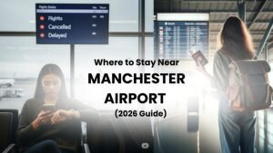 Comfortable boutique accommodation near Manchester Airport at Cornerstones Guest House in Sale with free parking, free WiFi, ensuite rooms, and easy access to Manchester Airport.